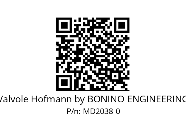   Valvole Hofmann by BONINO ENGINEERING MD2038-0