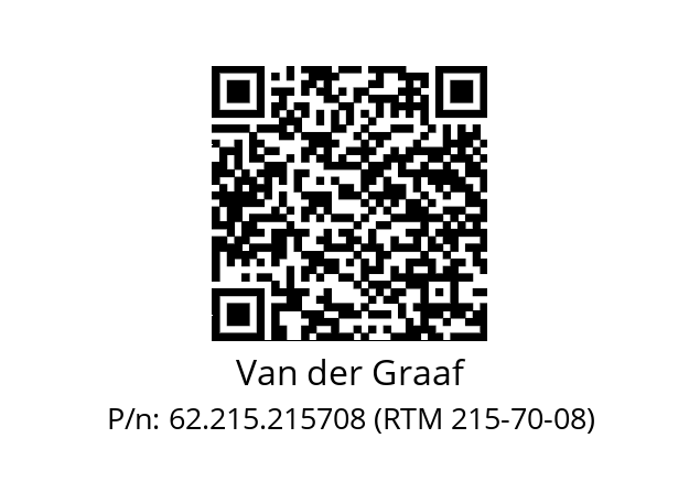   Van der Graaf 62.215.215708 (RTM 215-70-08)