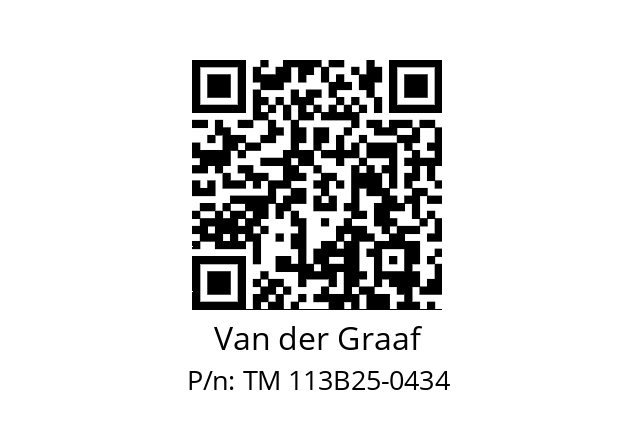   Van der Graaf TM 113B25-0434