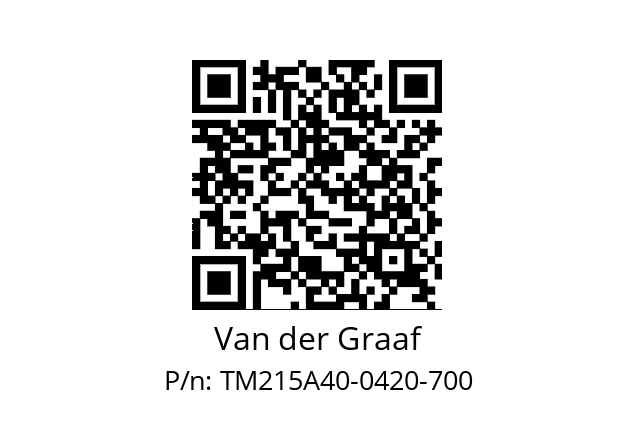   Van der Graaf TM215A40-0420-700