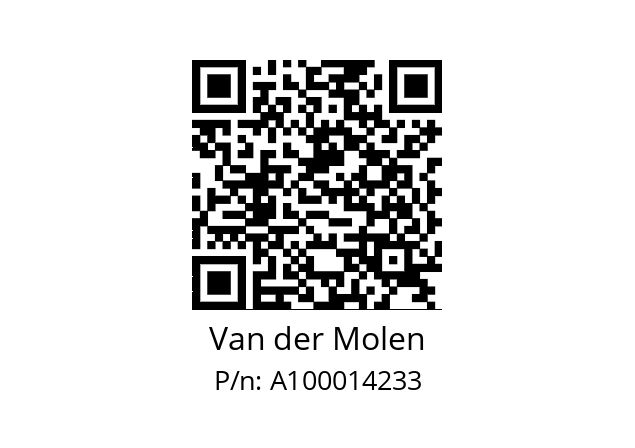   Van der Molen A100014233