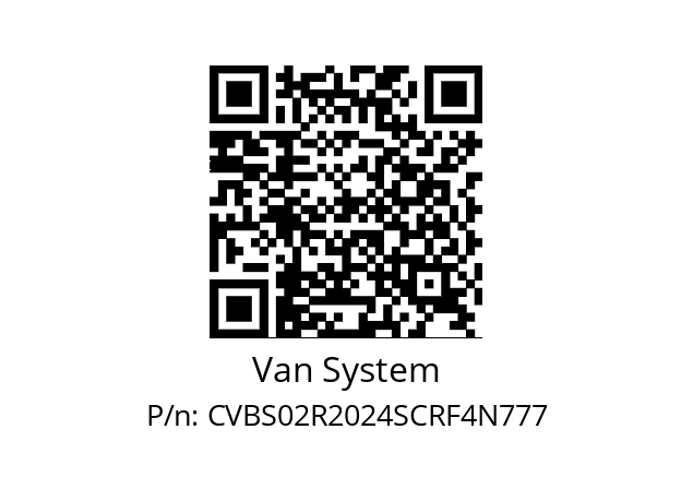   Van System CVBS02R2024SCRF4N777