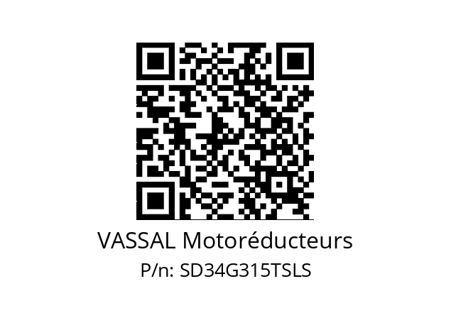   VASSAL Motoréducteurs SD34G315TSLS