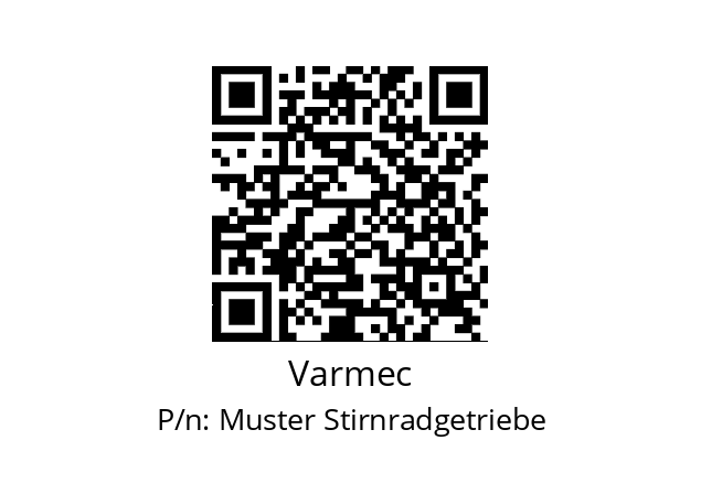   Varmec Muster Stirnradgetriebe