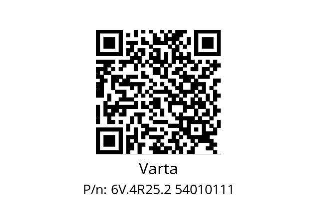   Varta 6V.4R25.2 54010111