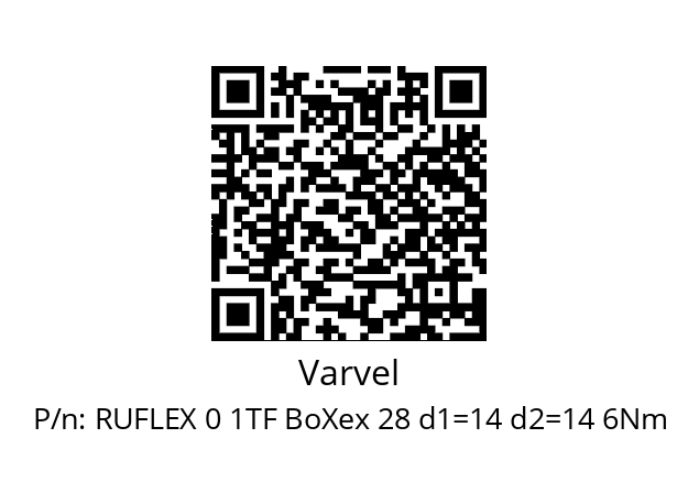   Varvel RUFLEX 0 1TF BoXex 28 d1=14 d2=14 6Nm