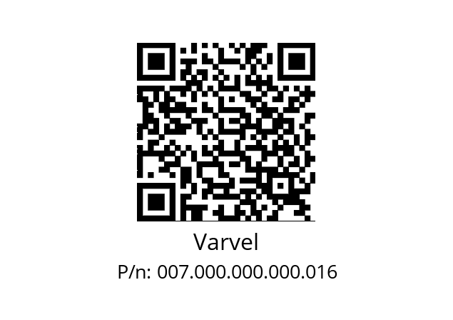   Varvel 007.000.000.000.016