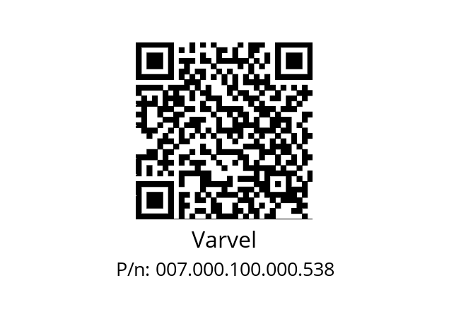   Varvel 007.000.100.000.538