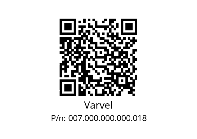   Varvel 007.000.000.000.018