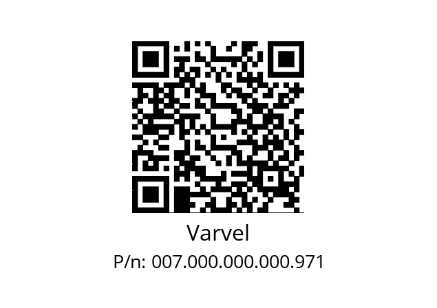   Varvel 007.000.000.000.971