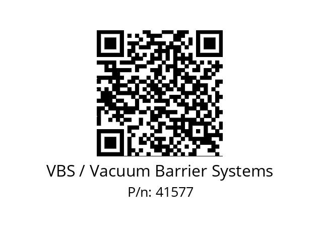   VBS / Vacuum Barrier Systems 41577