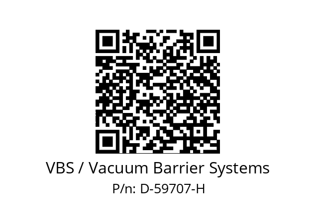   VBS / Vacuum Barrier Systems D-59707-H