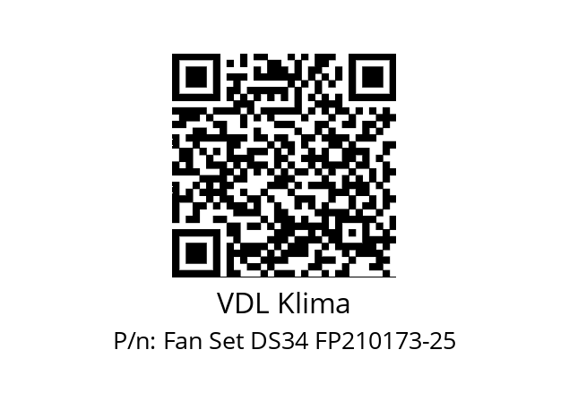   VDL Klima Fan Set DS34 FP210173-25