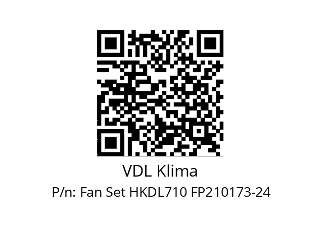   VDL Klima Fan Set HKDL710 FP210173-24