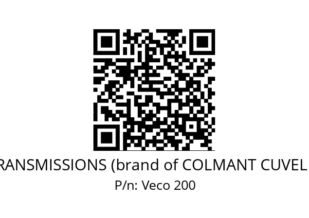   VECO TRANSMISSIONS (brand of COLMANT CUVELIER RPS) Veco 200