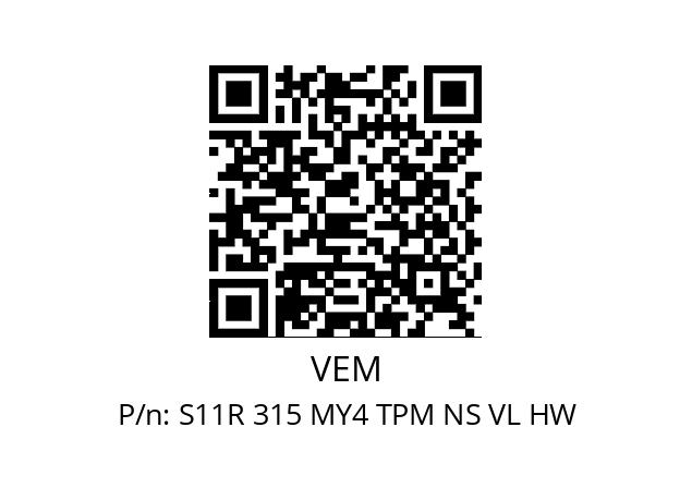   VEM S11R 315 MY4 TPM NS VL HW