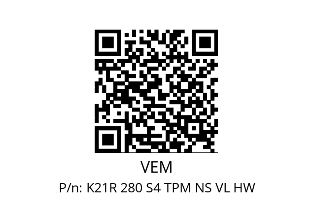   VEM K21R 280 S4 TPM NS VL HW