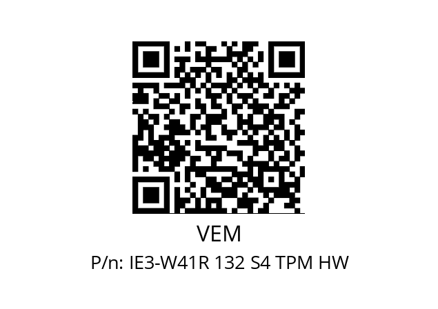   VEM IE3-W41R 132 S4 TPM HW