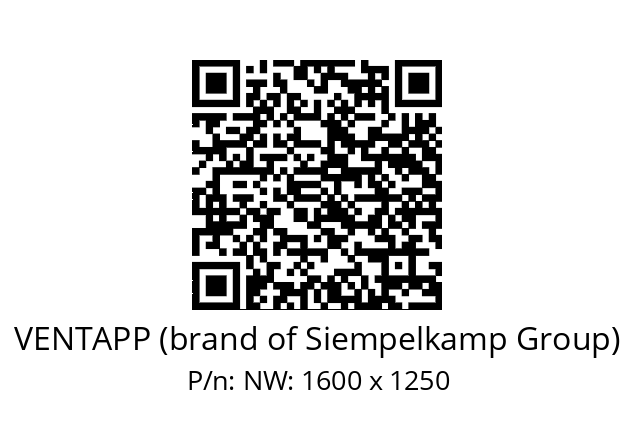   VENTAPP (brand of Siempelkamp Group) NW: 1600 x 1250