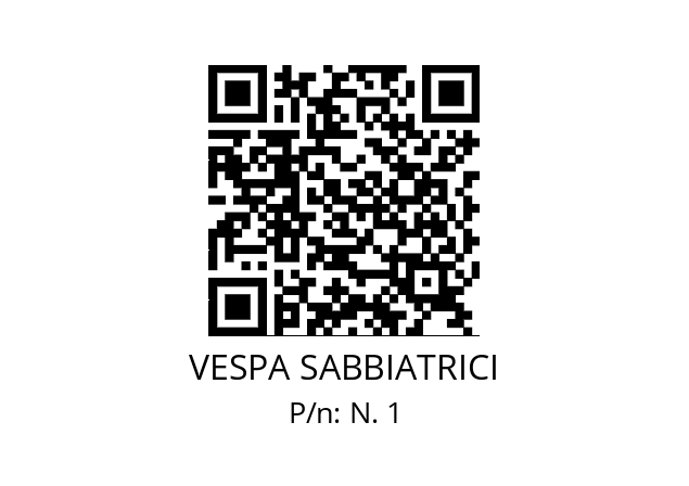   VESPA SABBIATRICI N. 1