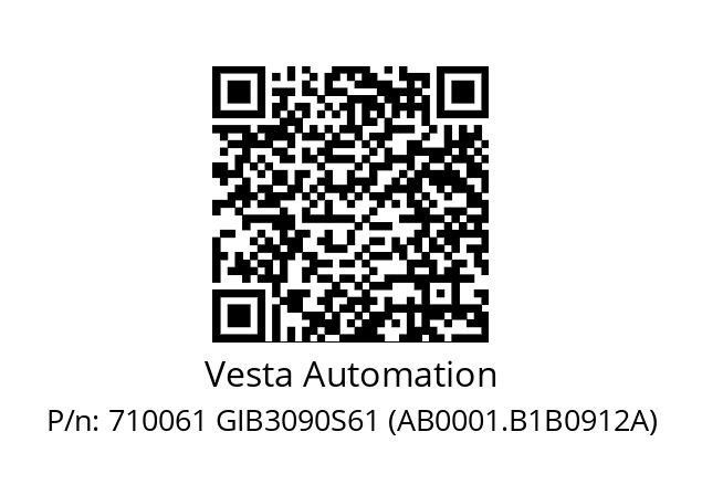   Vesta Automation 710061 GIB3090S61 (AB0001.B1B0912A)