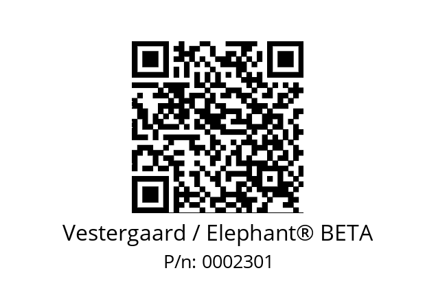   Vestergaard / Elephant® BETA 0002301