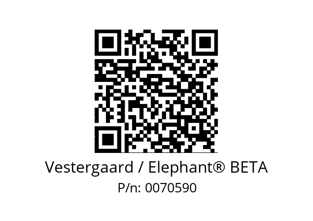   Vestergaard / Elephant® BETA 0070590