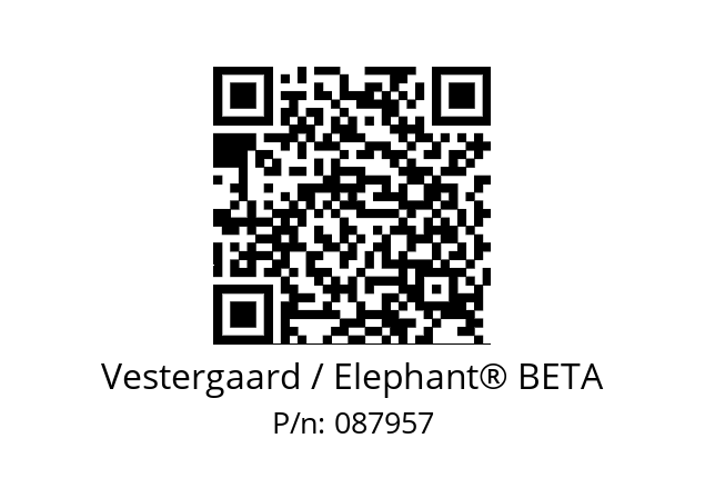   Vestergaard / Elephant® BETA 087957