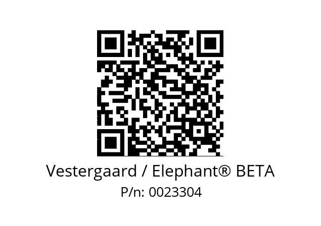   Vestergaard / Elephant® BETA 0023304