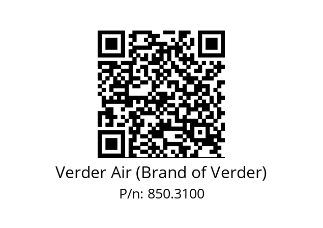   Verder Air (Brand of Verder) 850.3100