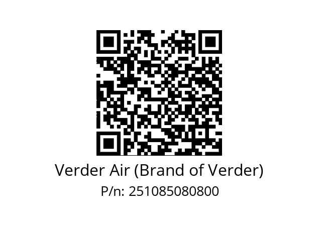   Verder Air (Brand of Verder) 251085080800