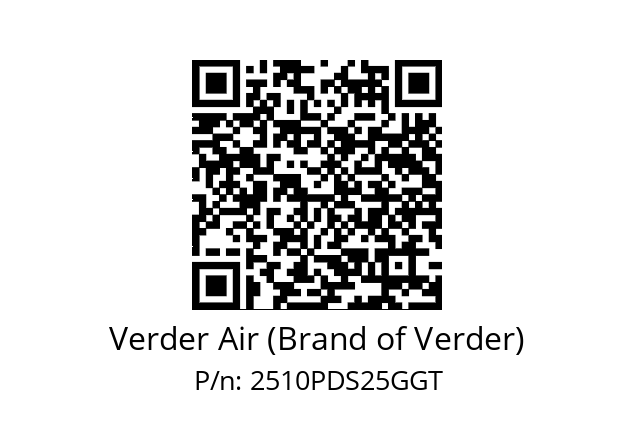   Verder Air (Brand of Verder) 2510PDS25GGT