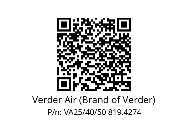   Verder Air (Brand of Verder) VA25/40/50 819.4274