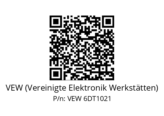   VEW (Vereinigte Elektronik Werkstätten) VEW 6DT1021