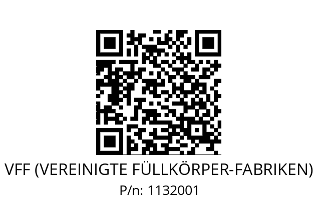   VFF (VEREINIGTE FÜLLKÖRPER-FABRIKEN) 1132001