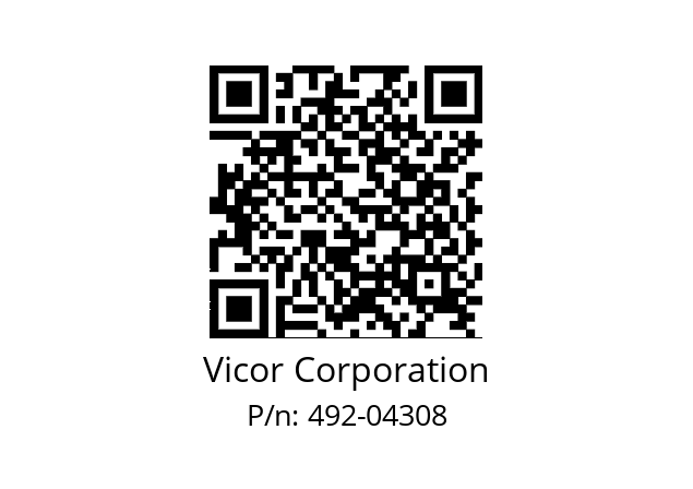  04308 Vicor Corporation 492-04308