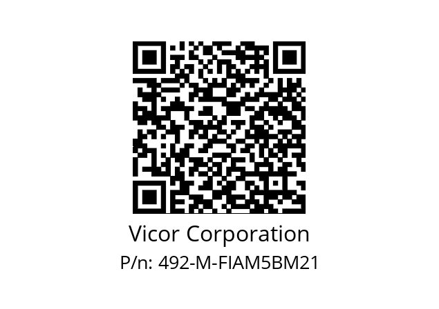  M-FIAM5BM21 Vicor Corporation 492-M-FIAM5BM21