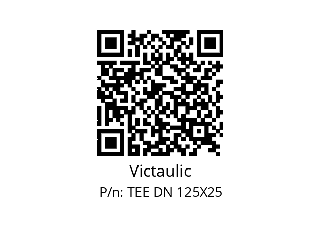   Victaulic TEE DN 125X25