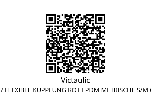   Victaulic TYP 77 FLEXIBLE KUPPLUNG ROT EPDM METRISCHE S/M 60.3 MM/2