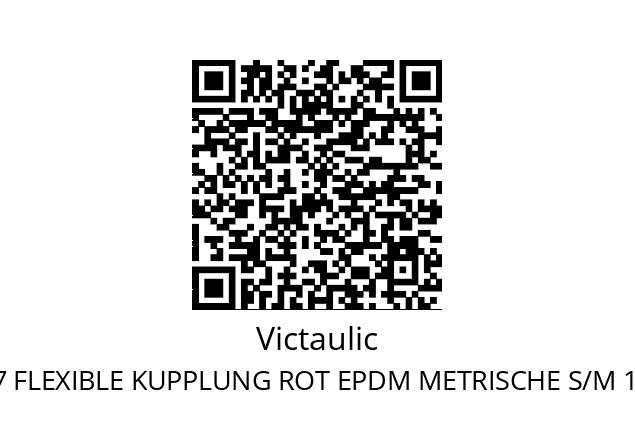   Victaulic TYP 77 FLEXIBLE KUPPLUNG ROT EPDM METRISCHE S/M 114.3 MM/4