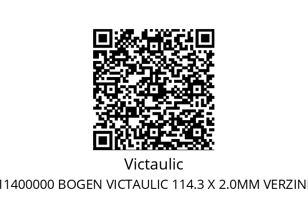   Victaulic F00100114000004 F010G0011400000 BOGEN VICTAULIC 114.3 X 2.0MM VERZINKT 90GRAD BEIDSEITIG GENUTET