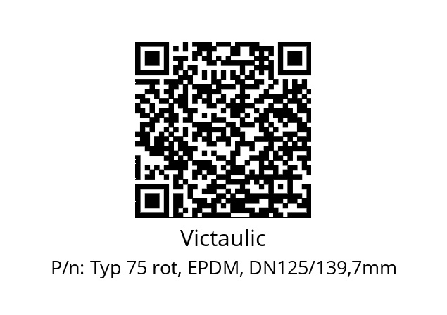   Victaulic Typ 75 rot, EPDM, DN125/139,7mm