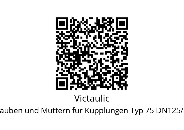   Victaulic Schrauben und Muttern fur Kupplungen Typ 75 DN125/139,7mm