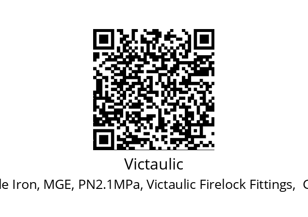   Victaulic 'Lateral, Ductile Iron, MGE, PN2.1MPa, Victaulic Firelock Fittings,  Galvanized , DN150