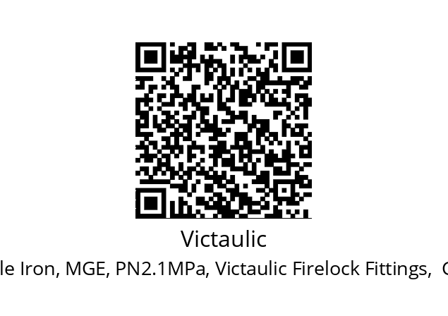   Victaulic 'Eq. Tee, Ductile Iron, MGE, PN2.1MPa, Victaulic Firelock Fittings,  Galvanized , DN200