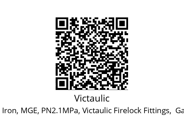   Victaulic 'Cap, Ductile Iron, MGE, PN2.1MPa, Victaulic Firelock Fittings,  Galvanized , DN200