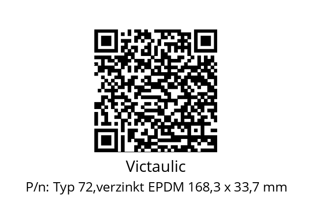   Victaulic Typ 72,verzinkt EPDM 168,3 x 33,7 mm