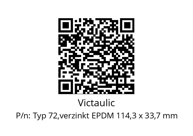   Victaulic Typ 72,verzinkt EPDM 114,3 x 33,7 mm