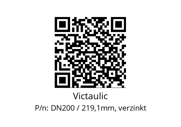   Victaulic DN200 / 219,1mm, verzinkt