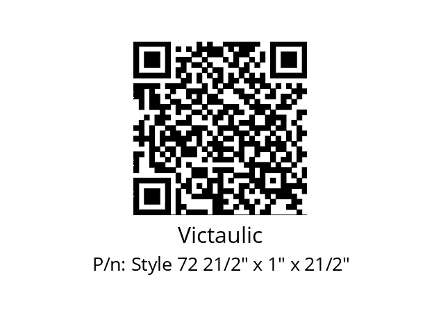   Victaulic Style 72 21/2" x 1" x 21/2"